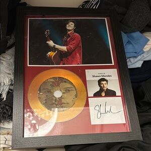 Shawn Mendes Framed Memorabilia with CD and Autograph